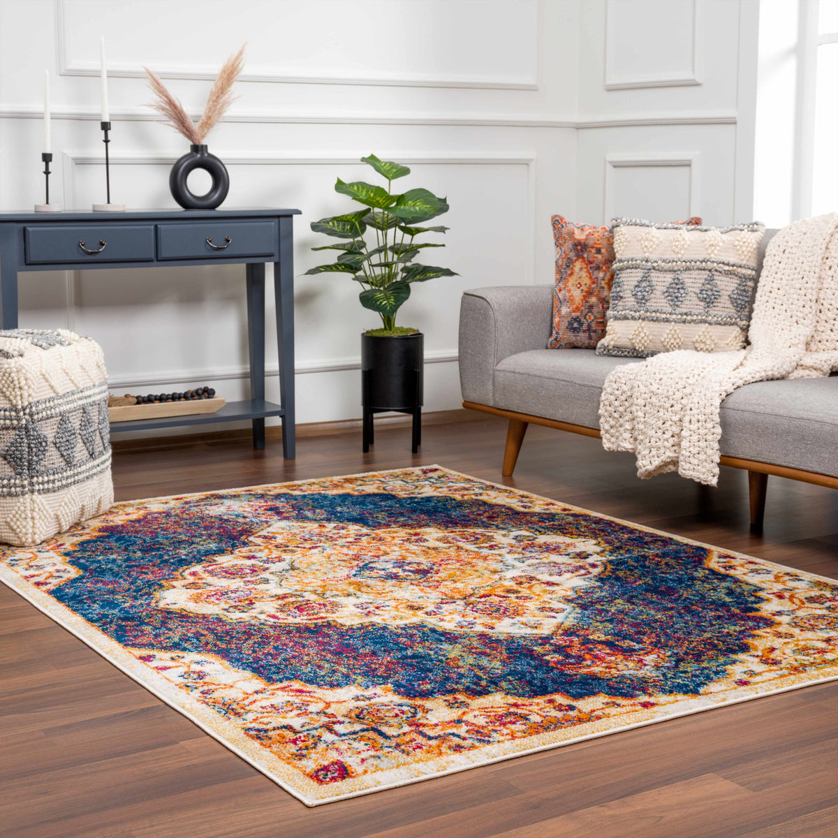 Istanbul Navy Area Rug - Clearance