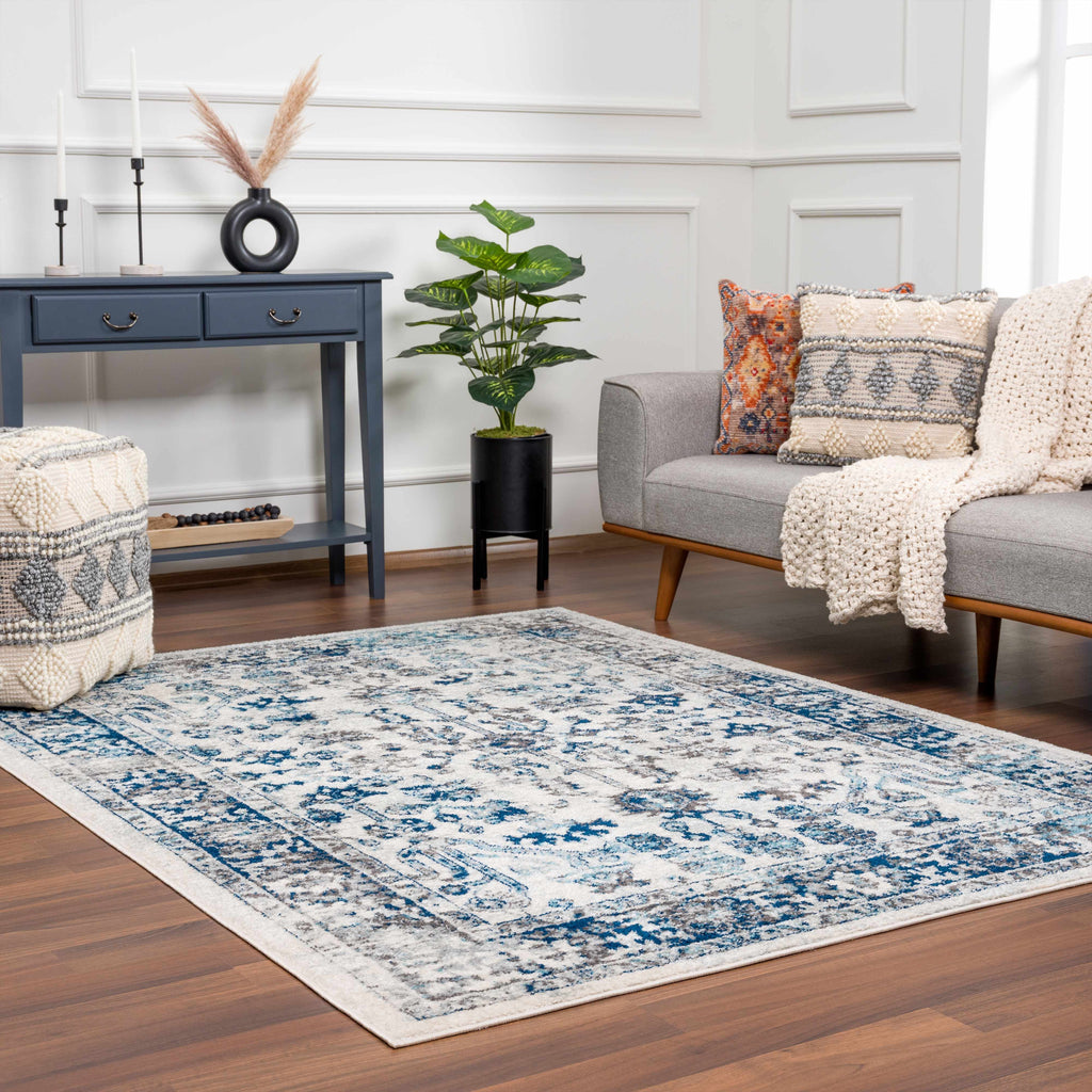 Istanbul Vintage Blue Area Rug - Clearance