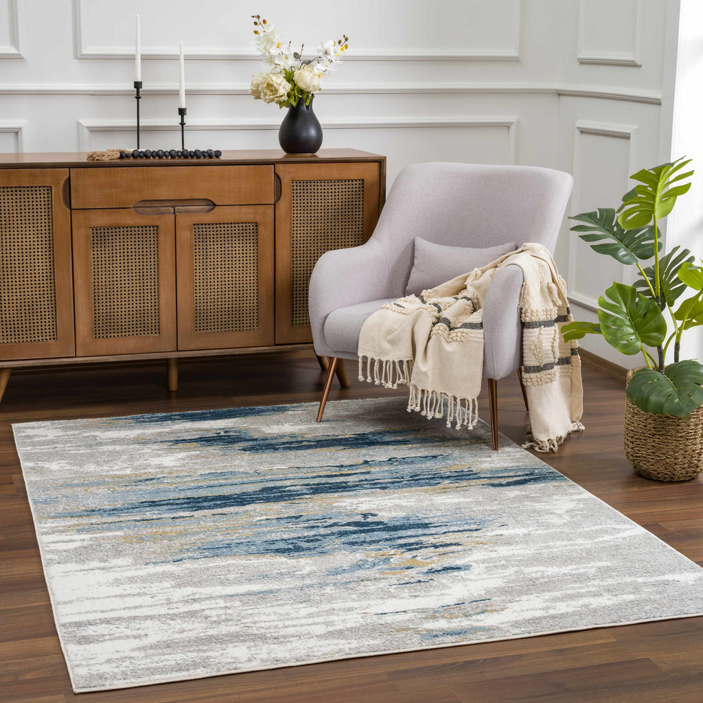 Live Marble Blue Area Rug - Clearance