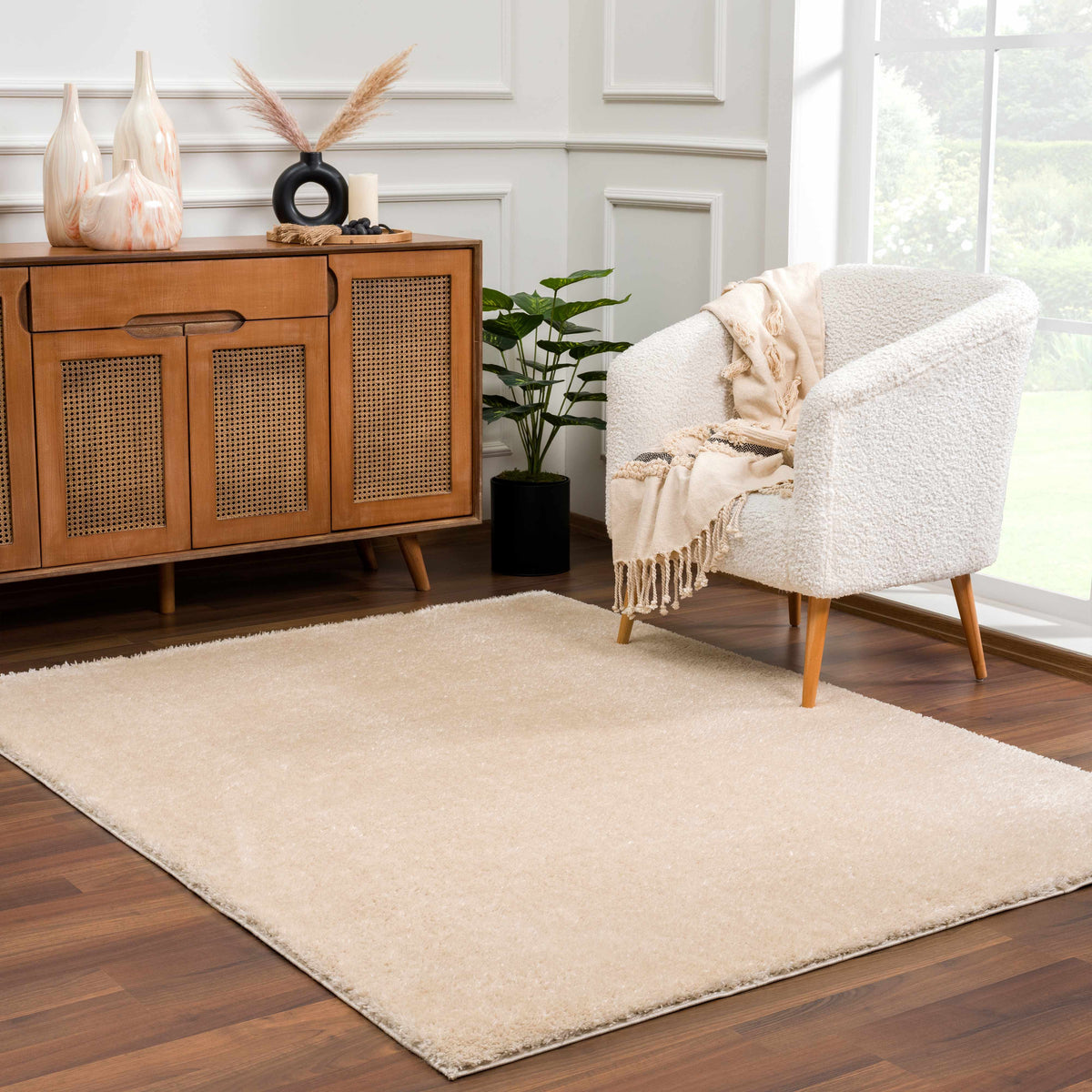 Heavenly Dark Beige Area Rug - Clearance