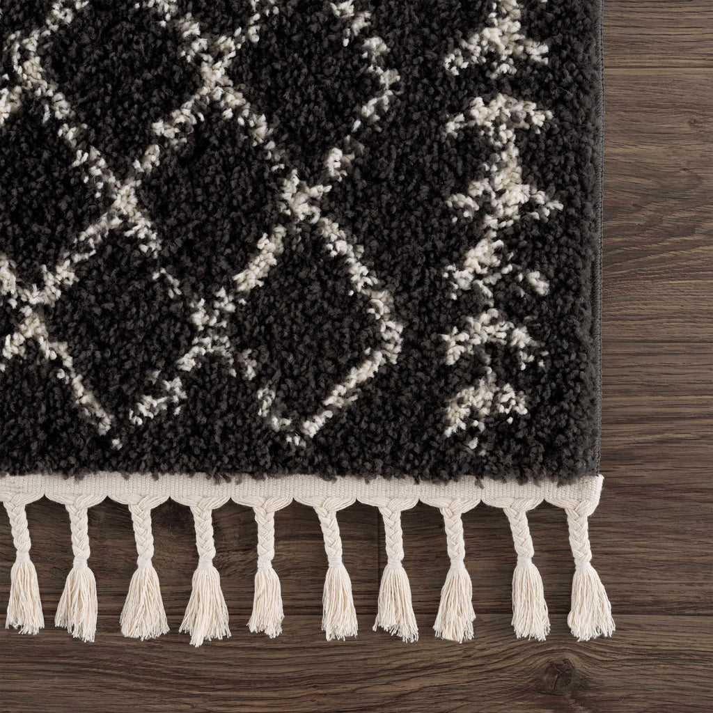 Thetford Black Berber Shag Rug - Clearance