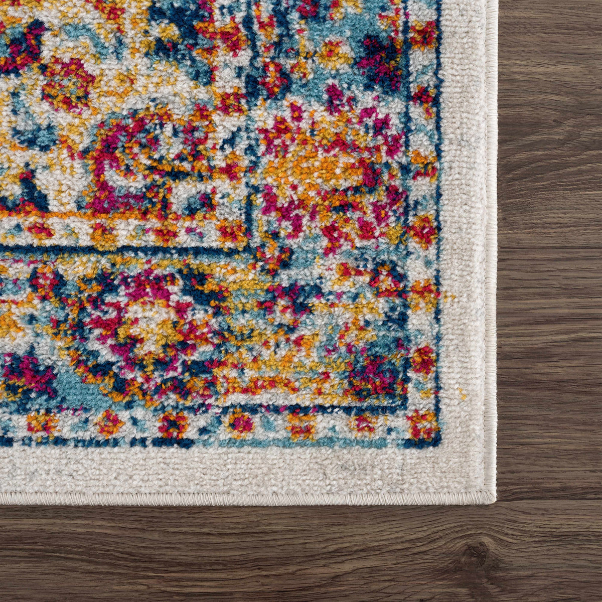 Istanbullu Blue & Orange Area Rug - Clearance