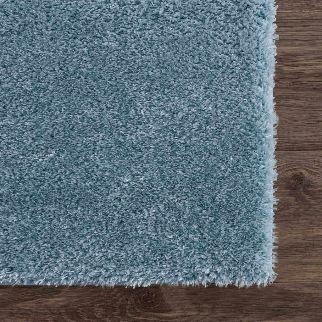 Heavenly Solid Blue Plush Rug - Clearance