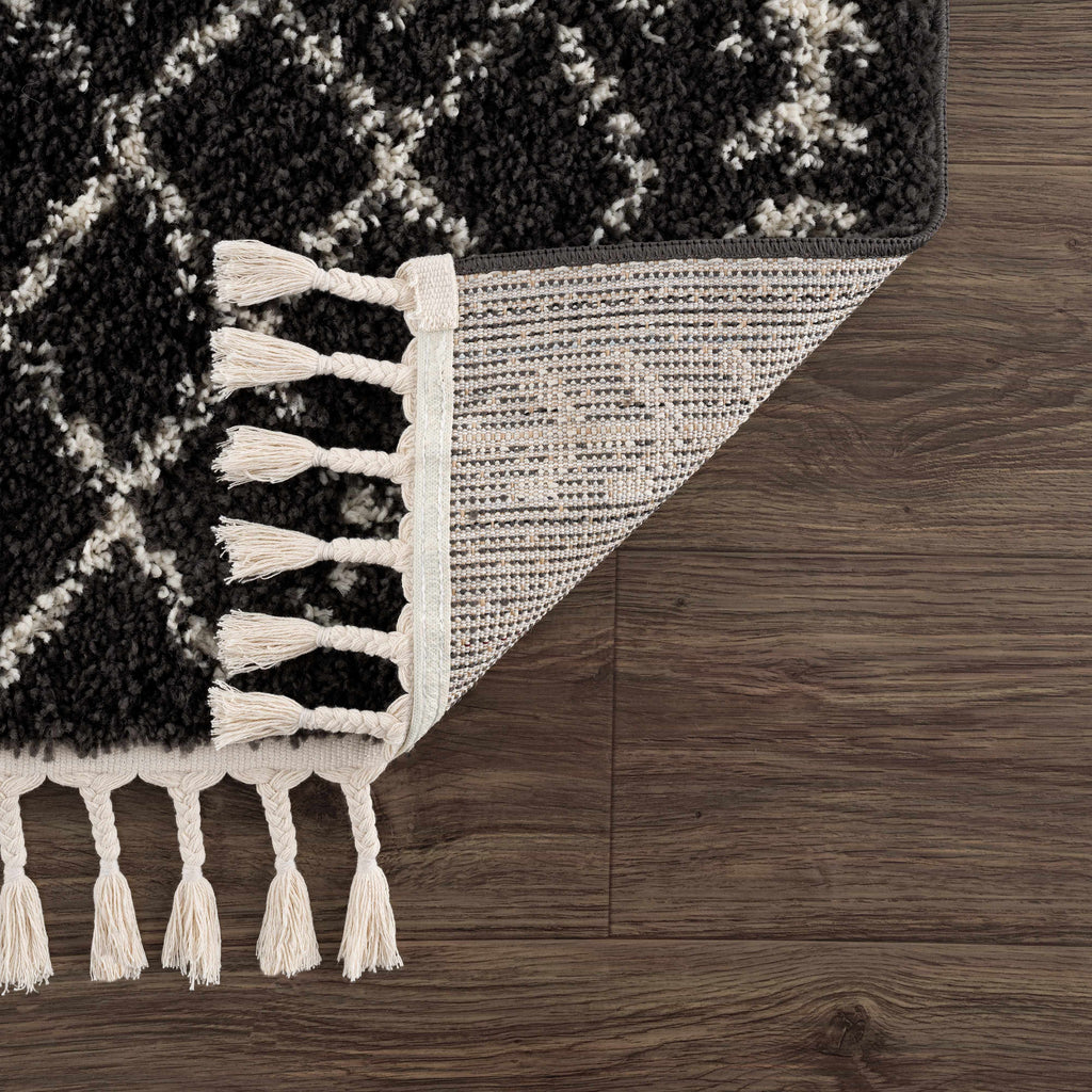 Thetford Black Berber Shag Rug - Clearance