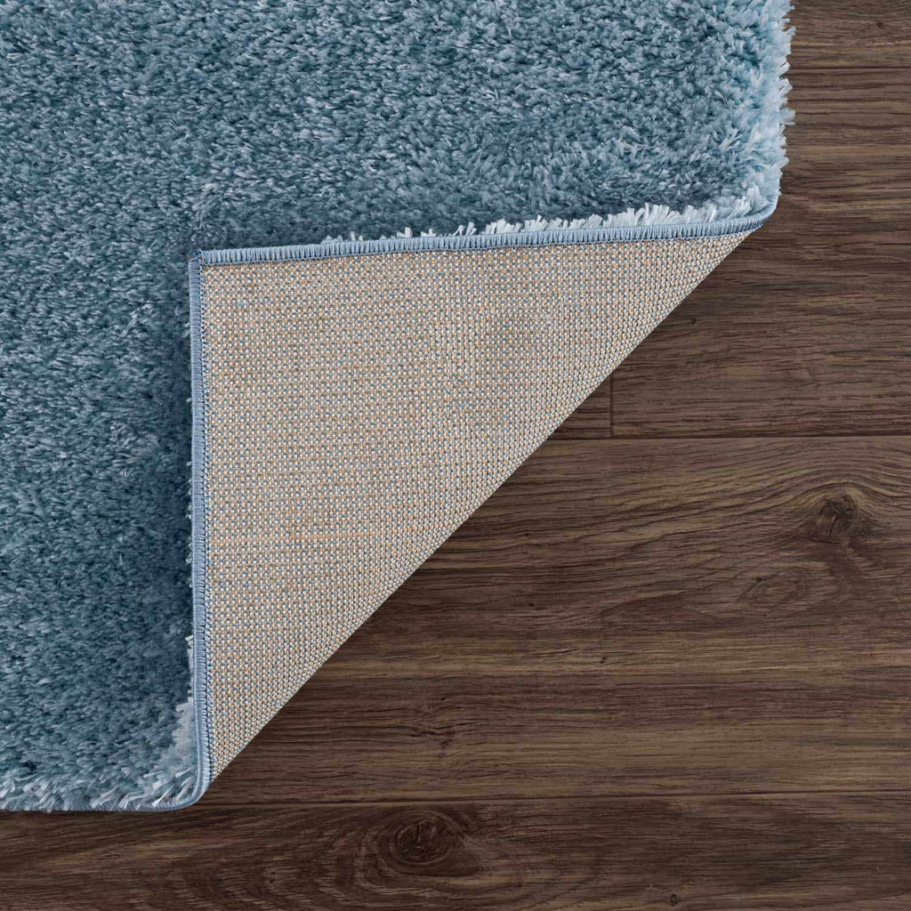Heavenly Solid Blue Plush Rug - Clearance