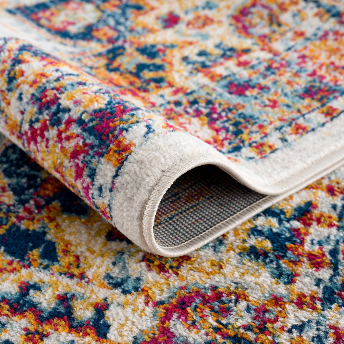 Istanbullu Blue & Orange Area Rug - Clearance