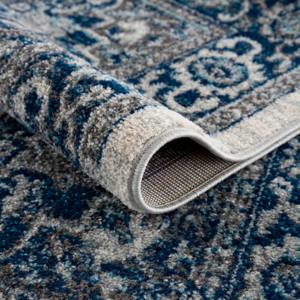 Istanbul Medallion Blue Area Rug - Clearance