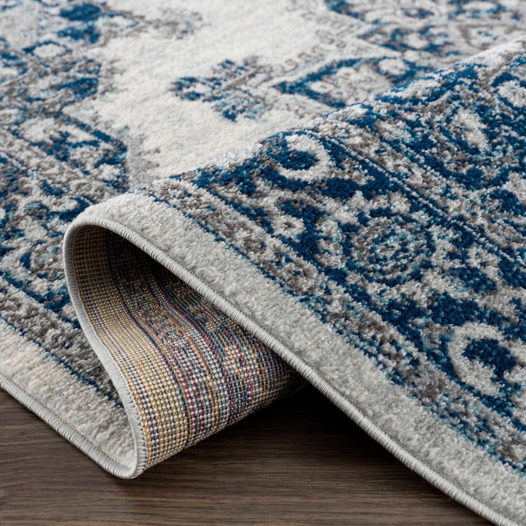 Istanbul Medallion Blue Area Rug - Clearance