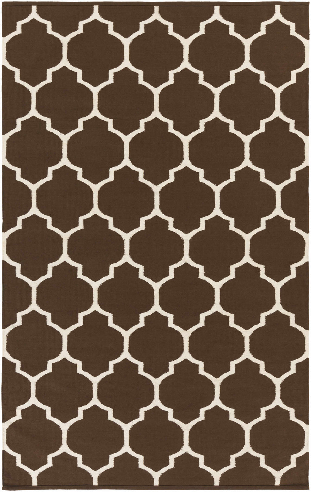 Ragan Brown Trellis Cotton Rug - Clearance