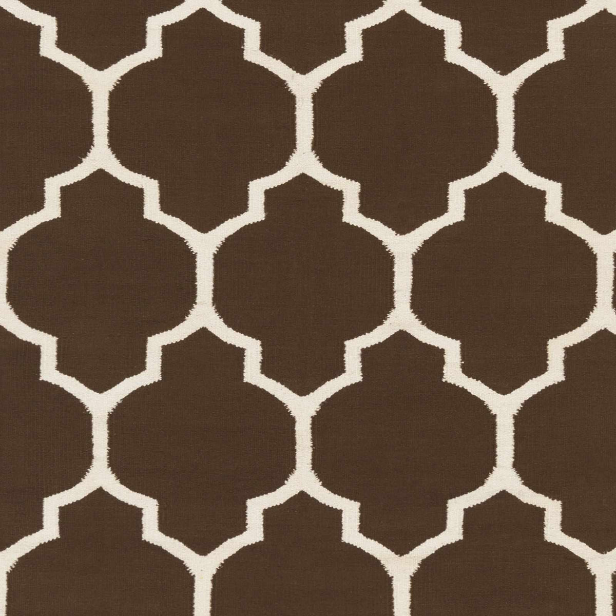 Ragan Brown Trellis Cotton Rug - Clearance