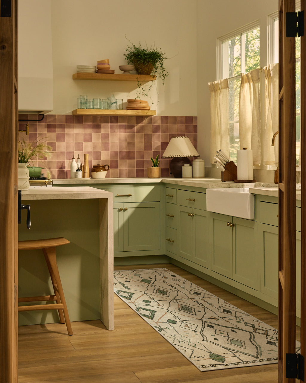 Saguaro Trail Cream & Sage Flatwoven Rug