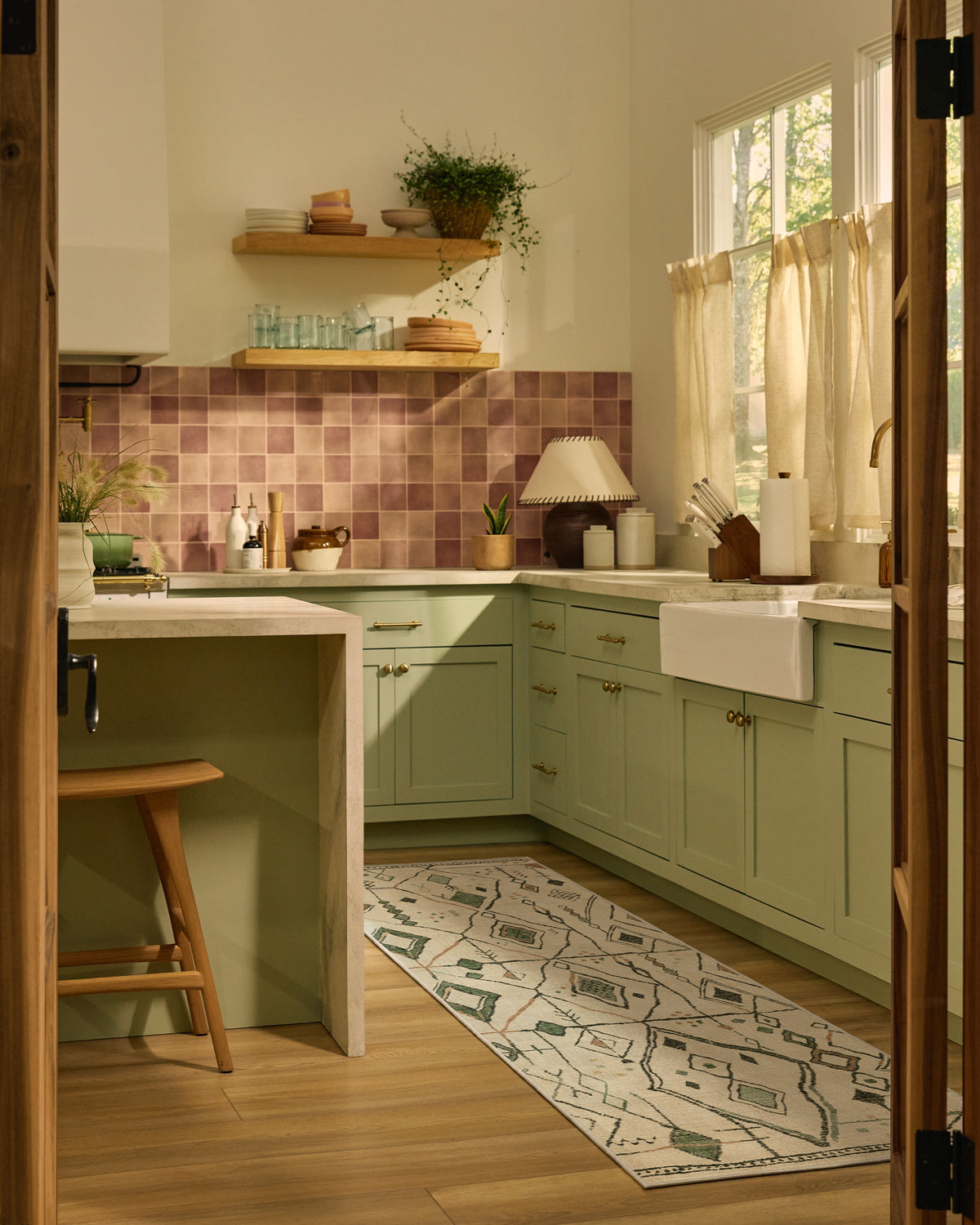 Saguaro Trail Cream & Sage Flatwoven Rug