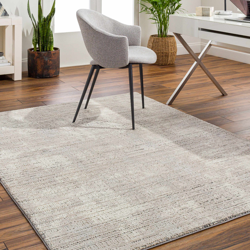Chiyo Tan Plush Textured Washable Rug