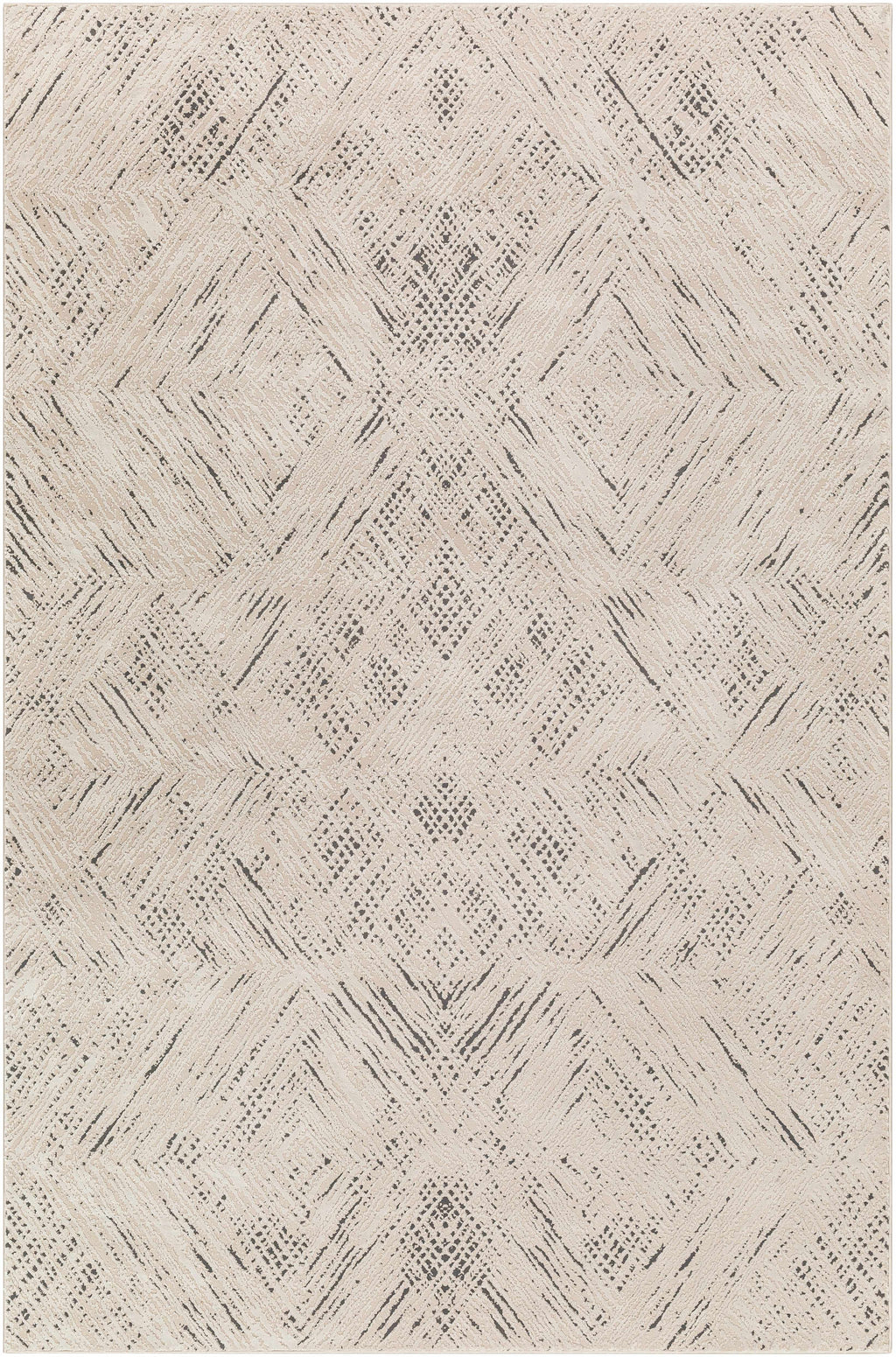 Garza Diamond Textured Washable Rug