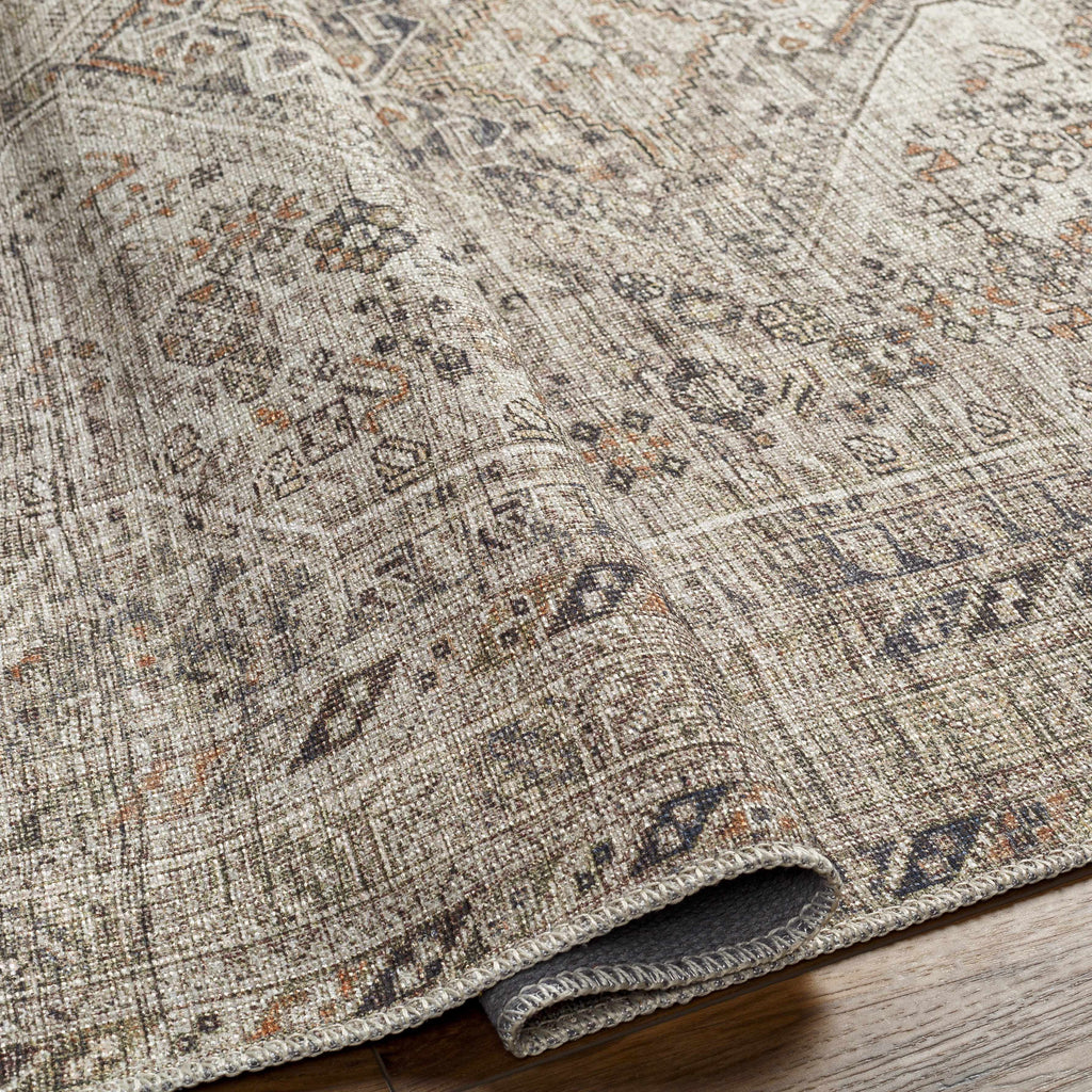 Barny Beige Flat Pile Washable Rug
