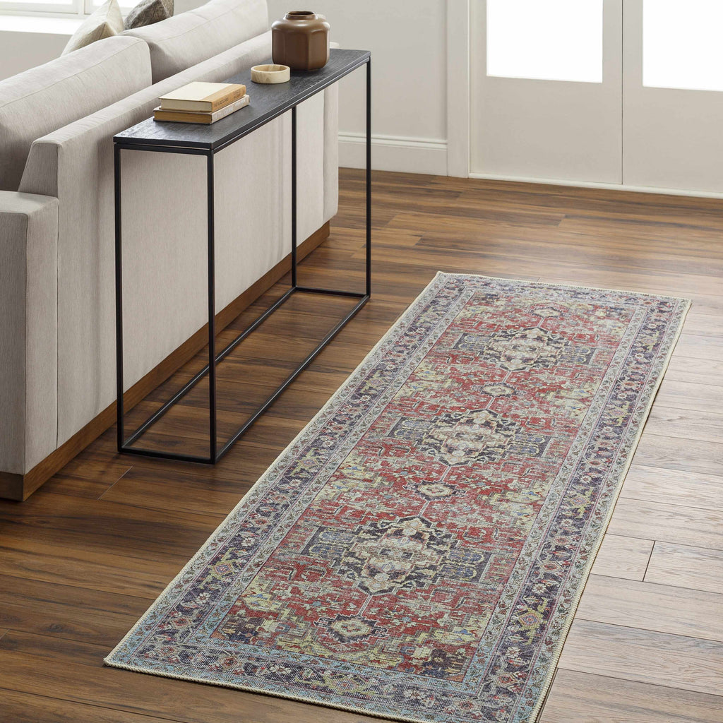 Reza Red Washable Rug - Clearance