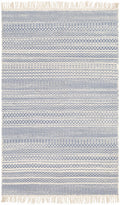 Sanc Blue/Cream Flatweave Wool Rug - Clearance