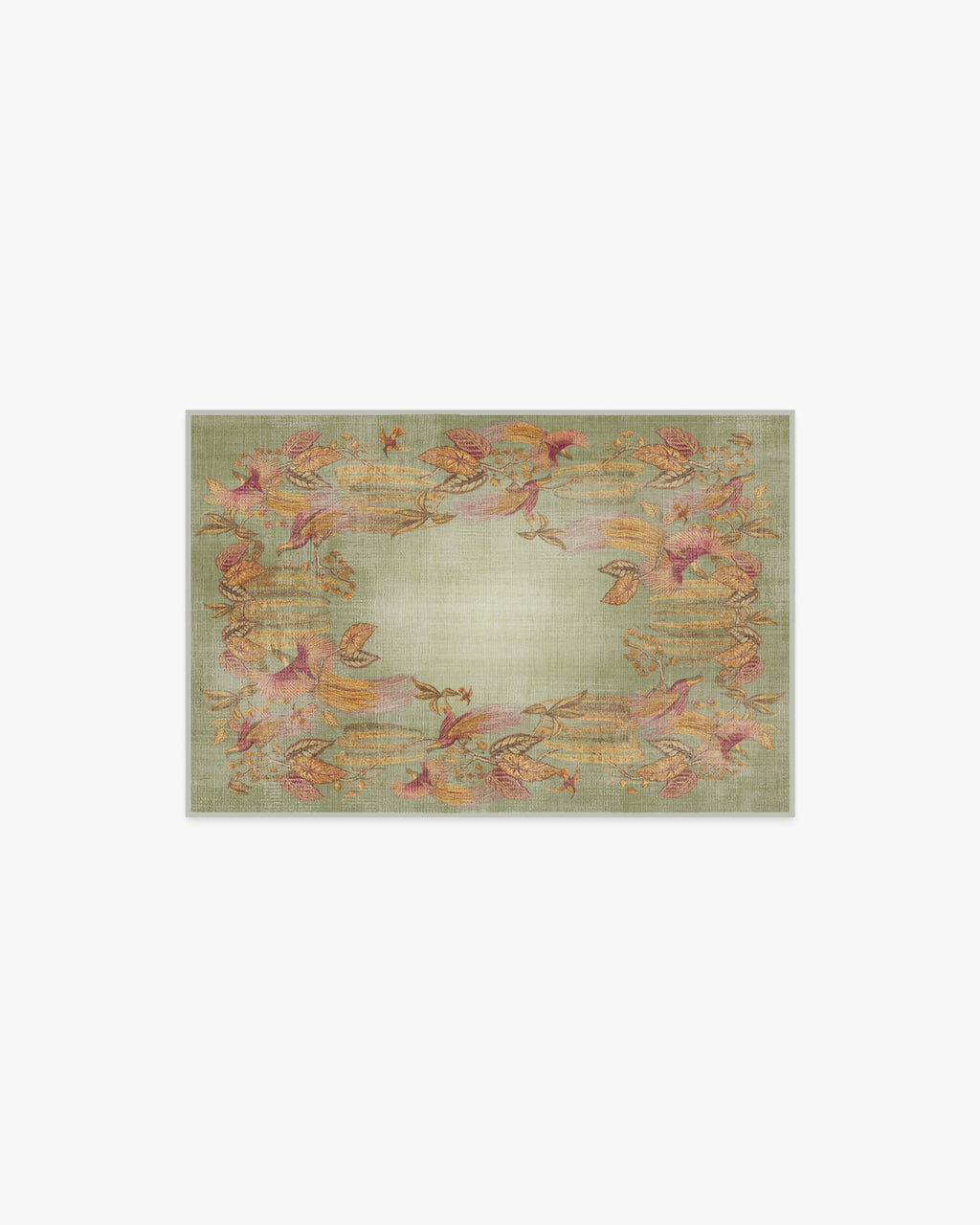 Bird of Paradise Silver Fern Rug by Sanderson