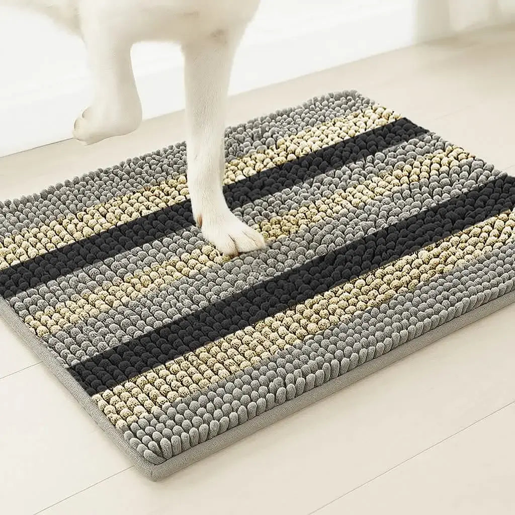Muddy Mat® Horizontal Loop Design Super Absorbent Chenille Dog Door Mat for Muddy Paws – Non-Slip, Machine Washable Indoor Entry Rug, Quick-Dry Pet Mat for Entryway