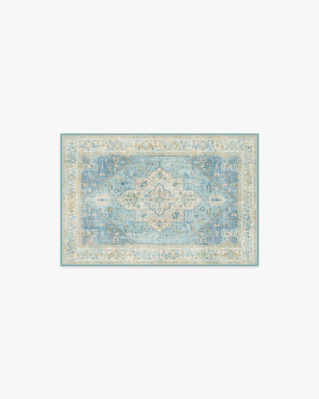 Santiago Blue & Cream Flatwoven Rug