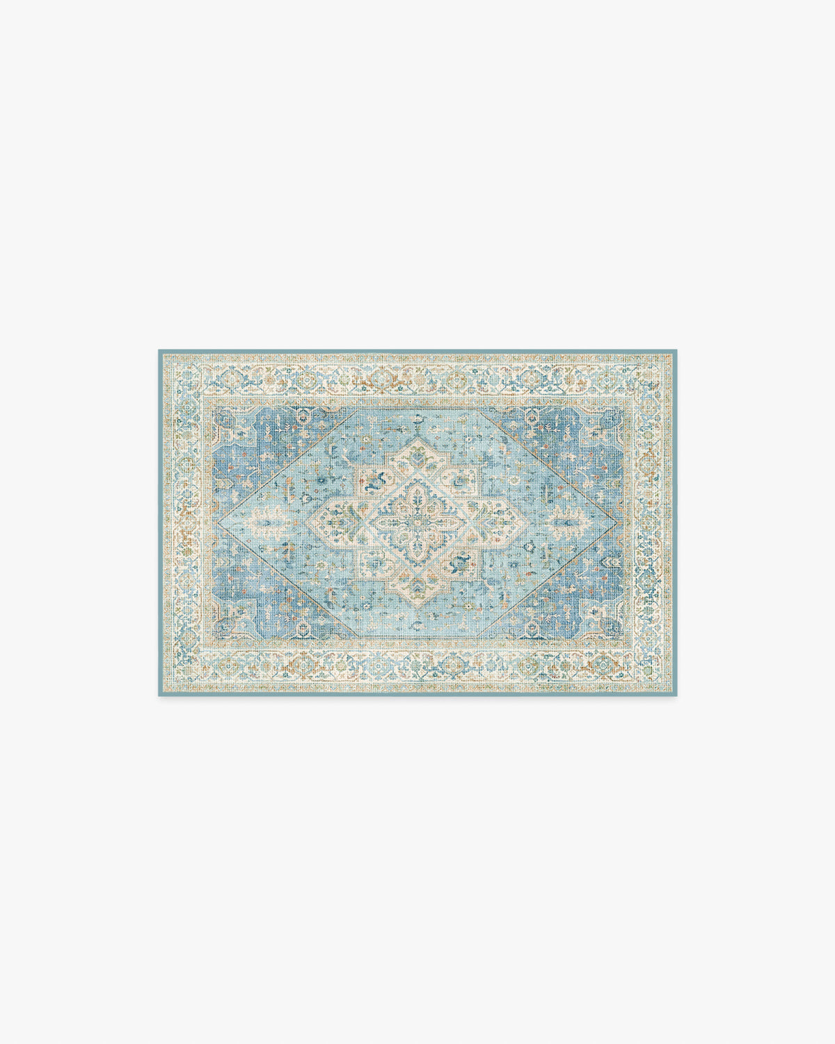 Santiago Blue & Cream Flatwoven Rug