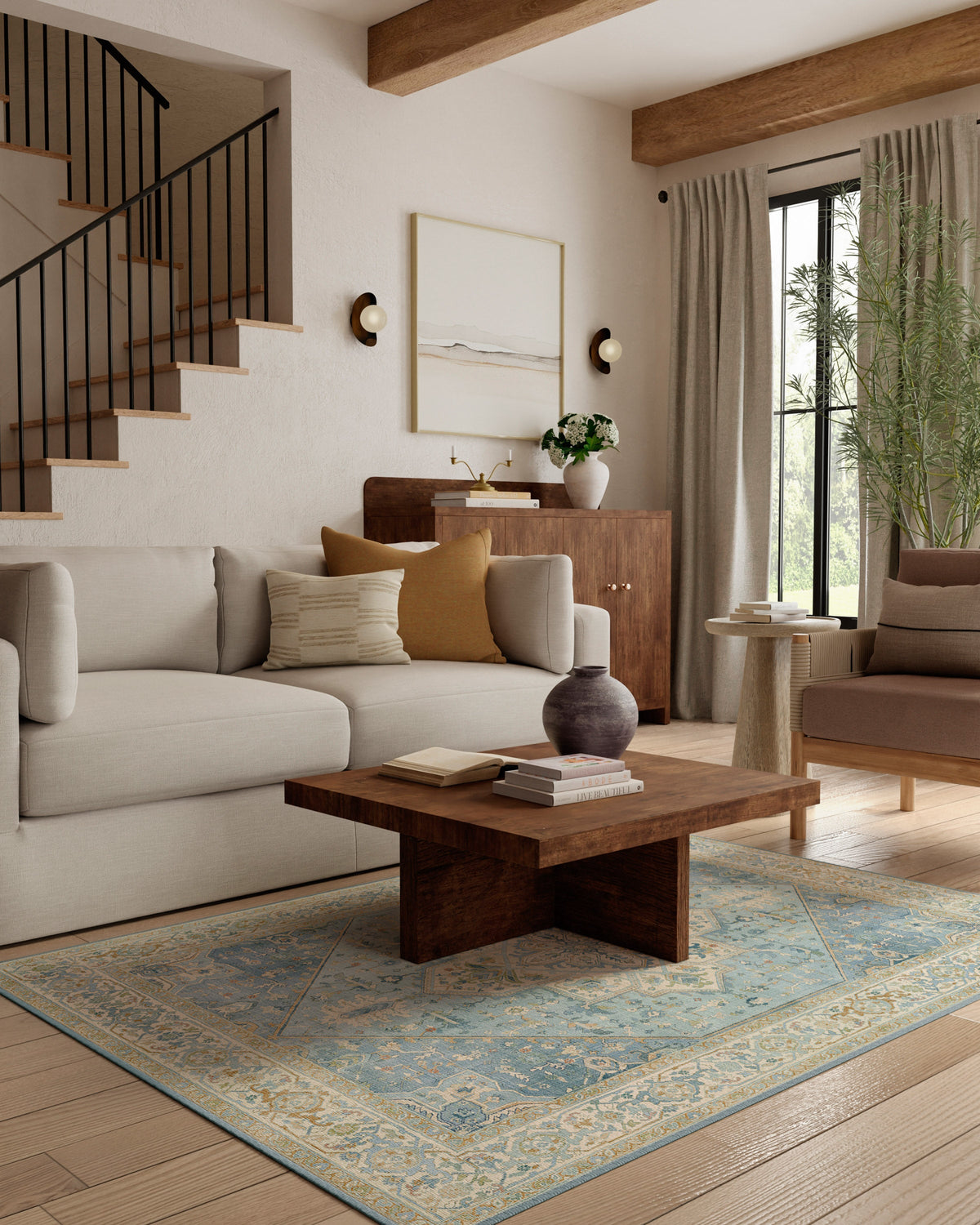 Santiago Blue & Cream Rug