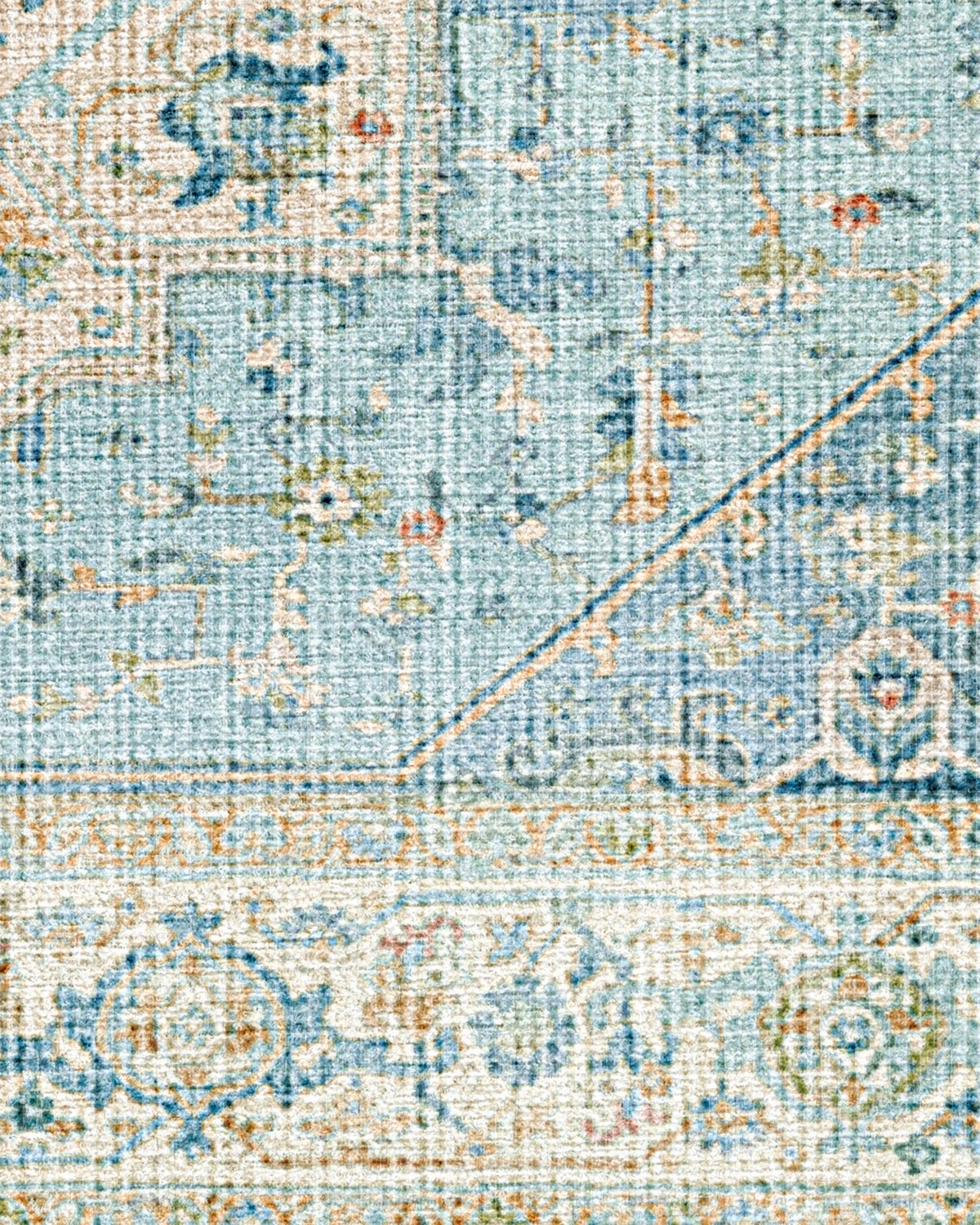 Santiago Blue & Cream Flatwoven Rug