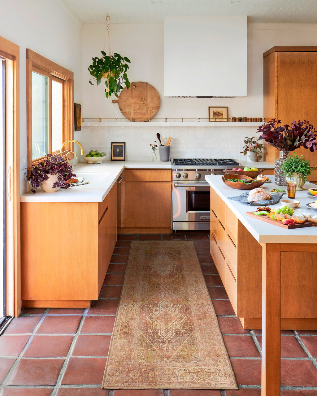 Santiago Coral & Gold Flatwoven Rug