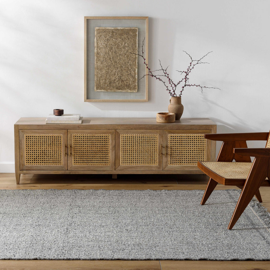 Nsomi Gray Wool Area Rug - Clearance