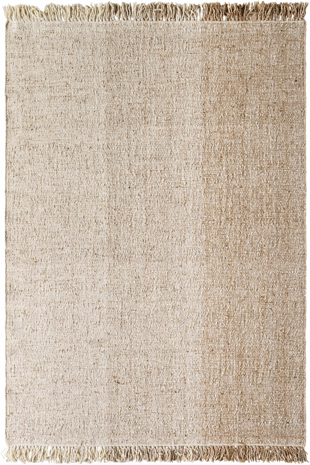 Penha Beige Monochrome Wool Area Rug - Clearance