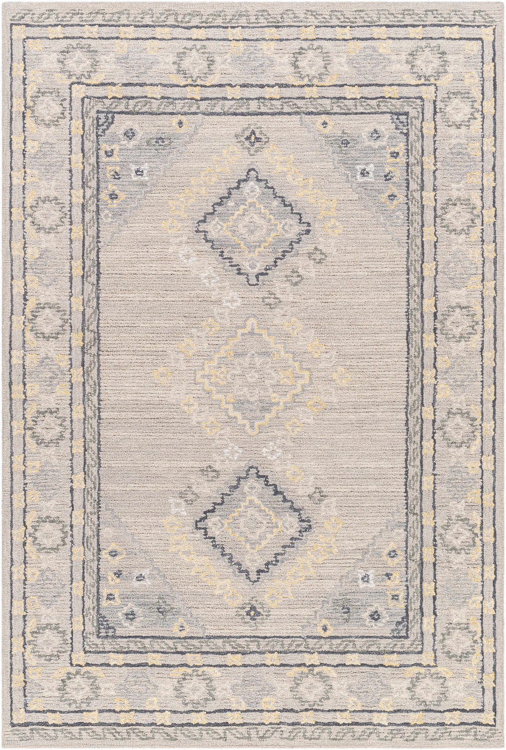 Alena Gray Wool Blend Area Rug - Clearance