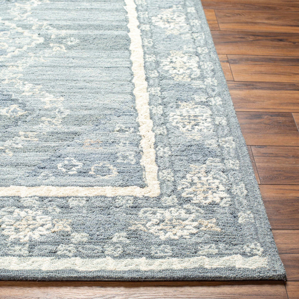 Alena Gray Blue Wool Blend Area Rug - Clearance