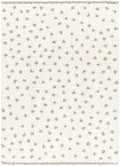 Chaia Dotted Cream & Gray Plush Area Rug - Clearance