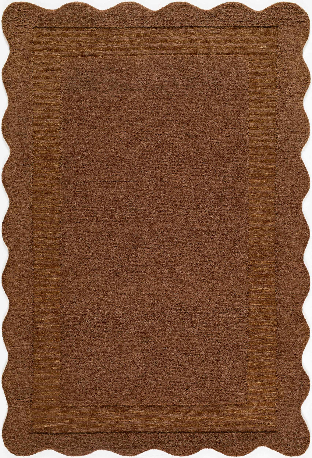 Gurib Border Modern Hand Tufted Wool Area Rug
