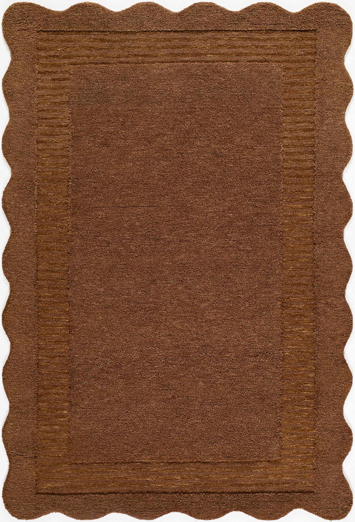 Gurib Border Modern Hand Tufted Wool Area Rug