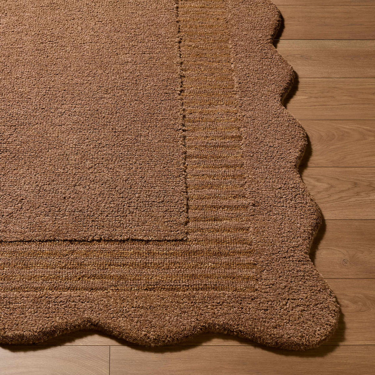 Gurib Border Modern Hand Tufted Wool Area Rug
