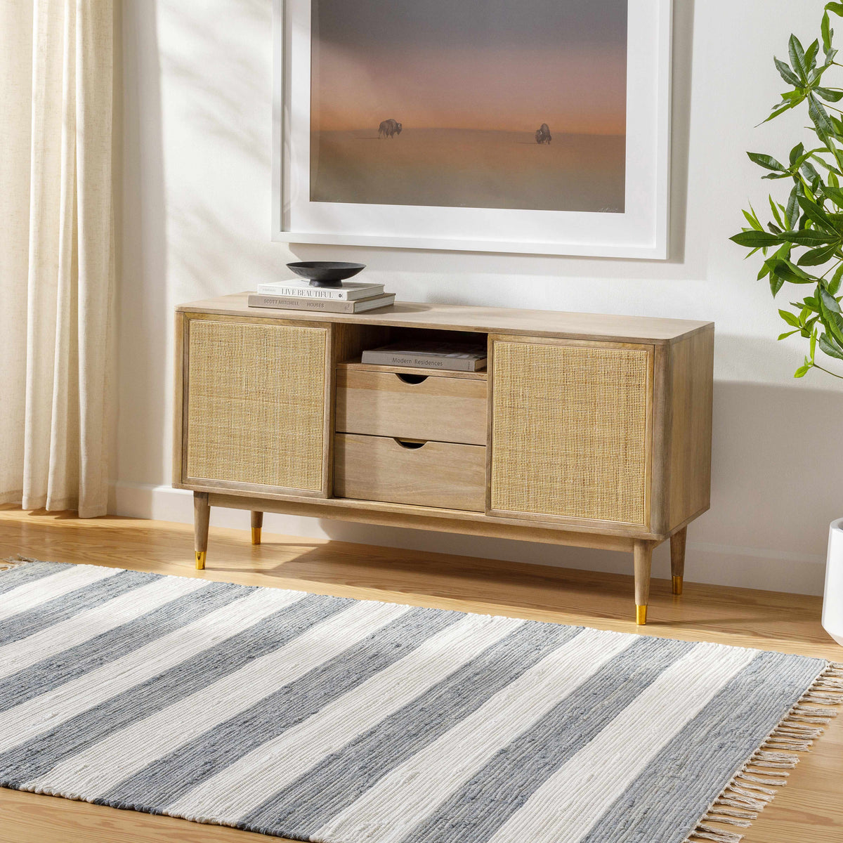 Moby Gray Blue Area Rug - Clearance