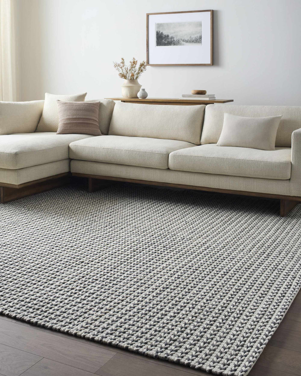 Lenci Silver Beige Area Rug