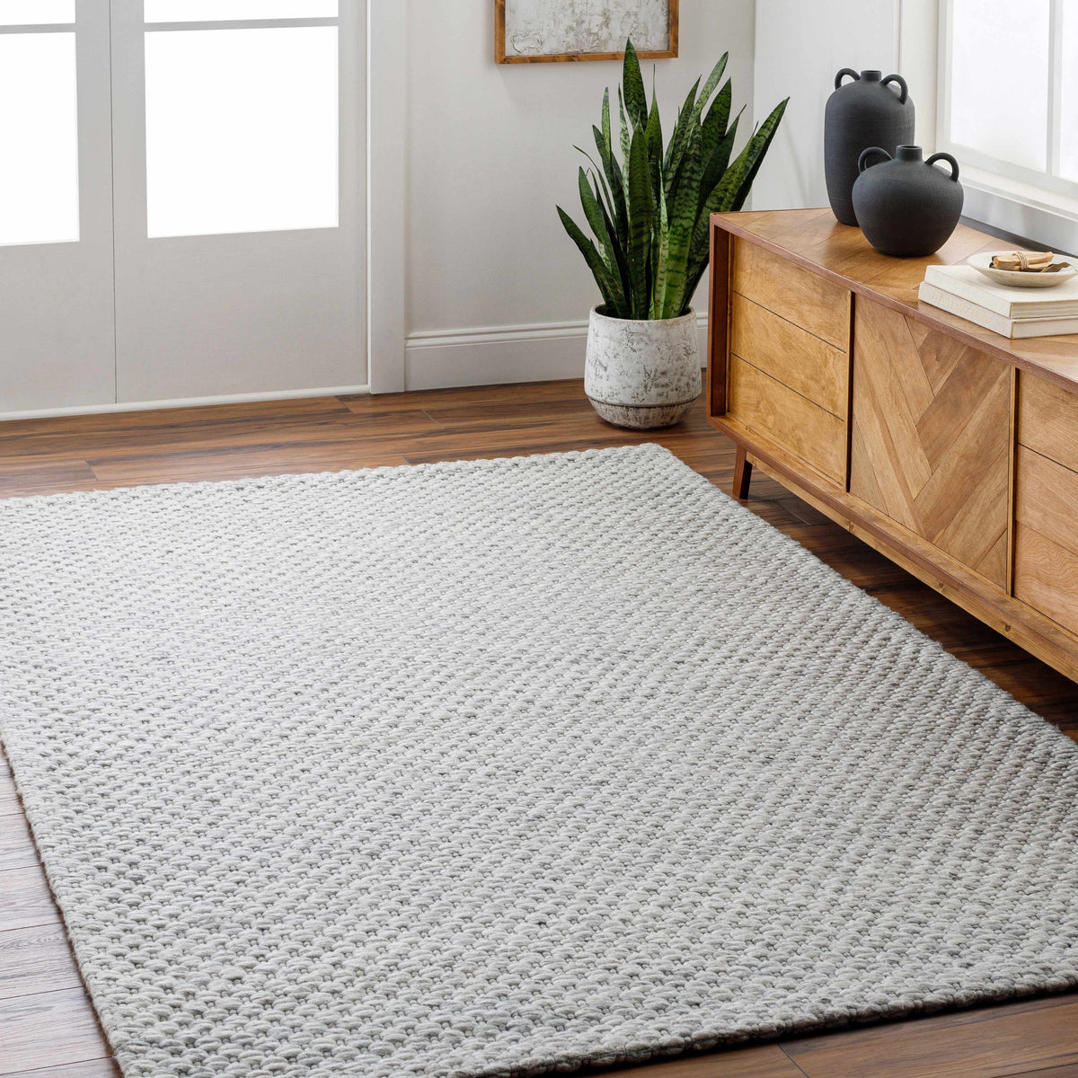 Kassa Gray Hand Woven Area Rug - Clearance