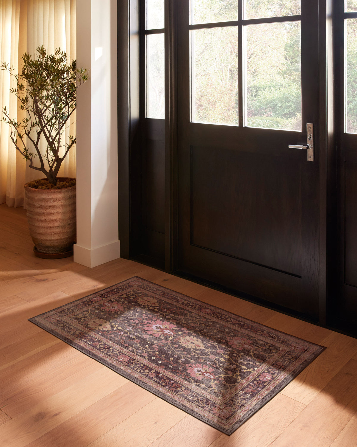 Serafina Coral & Burgundy Rug