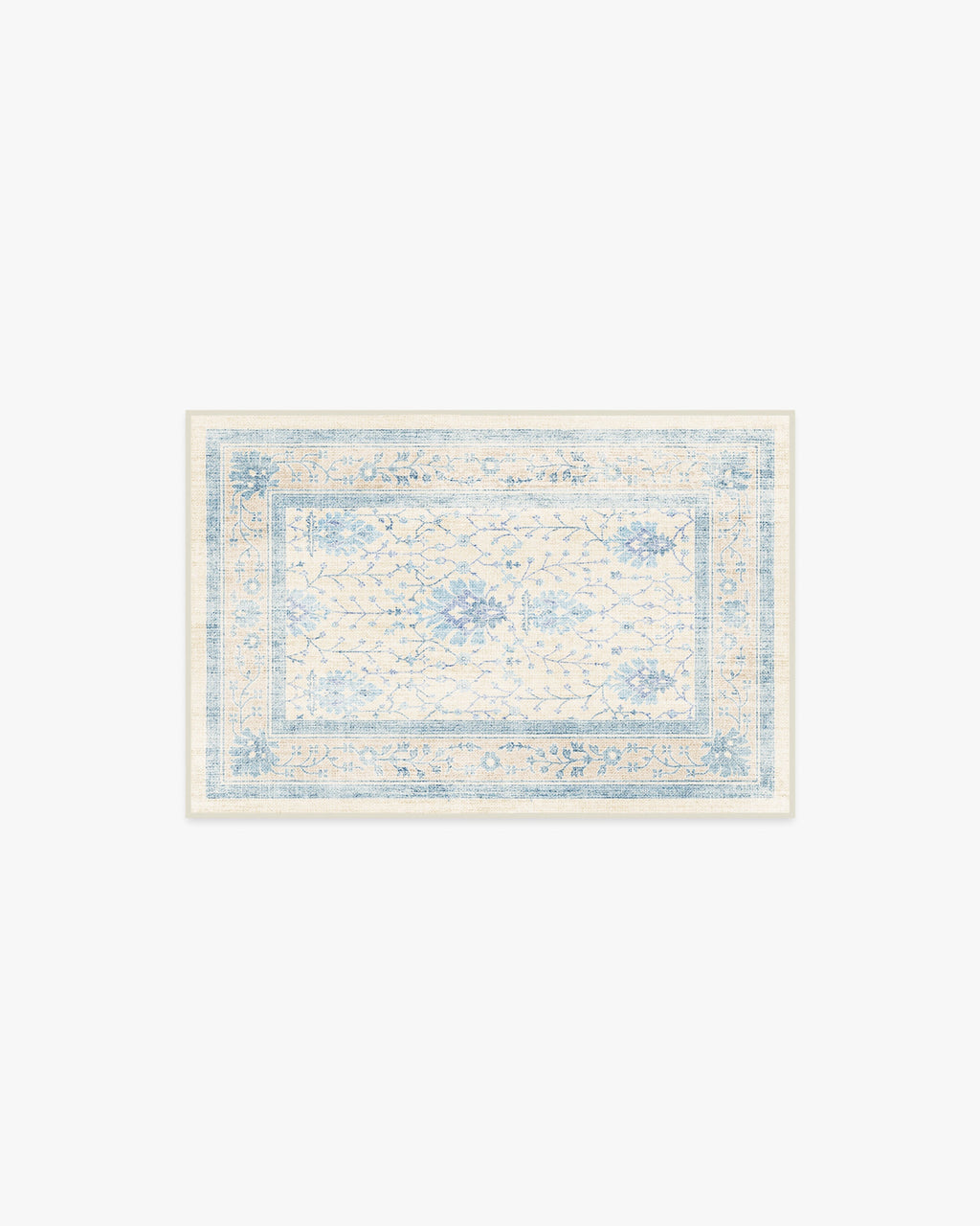 Serafina Cream & Blue Flatwoven Rug