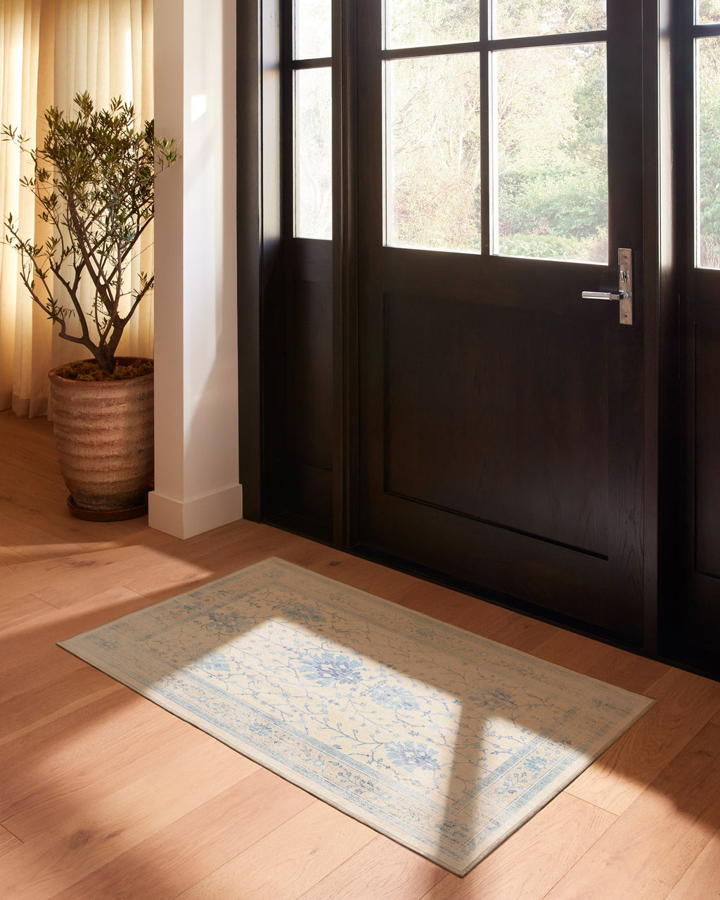 Serafina Cream & Blue Rug