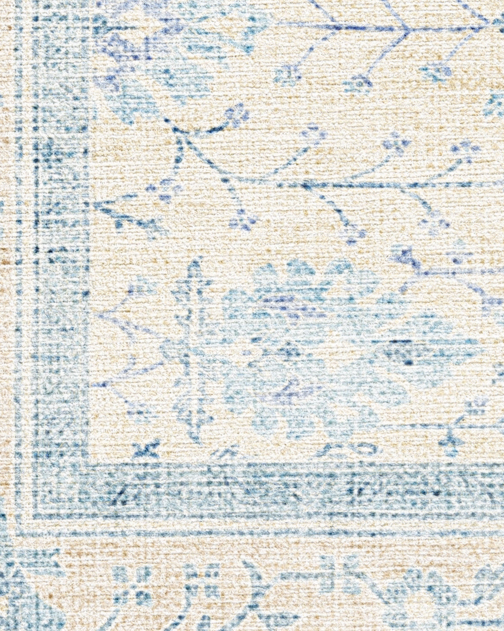 Serafina Cream & Blue Flatwoven Rug