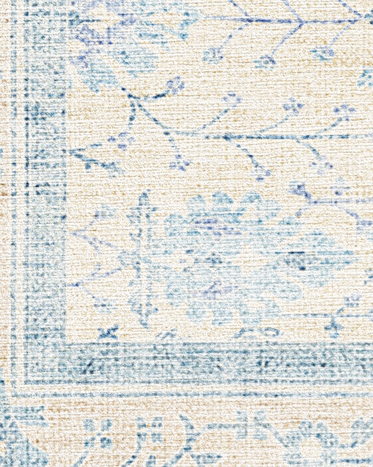 Serafina Cream & Blue Flatwoven Rug
