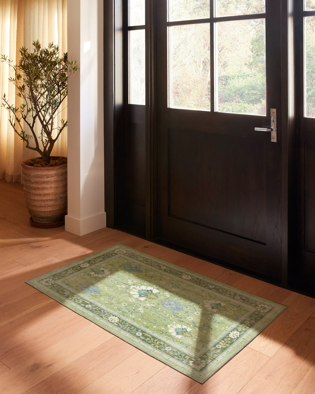 Serafina Green Flatwoven Rug