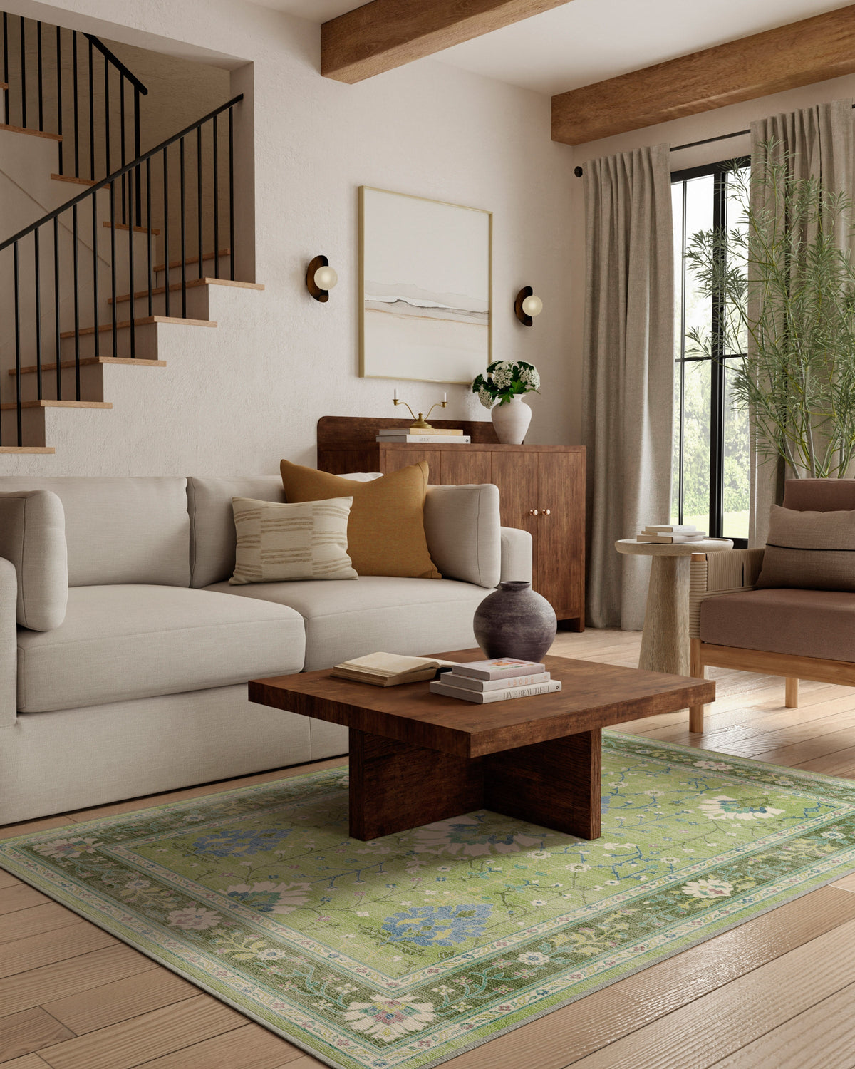 Serafina Green Flatwoven Rug