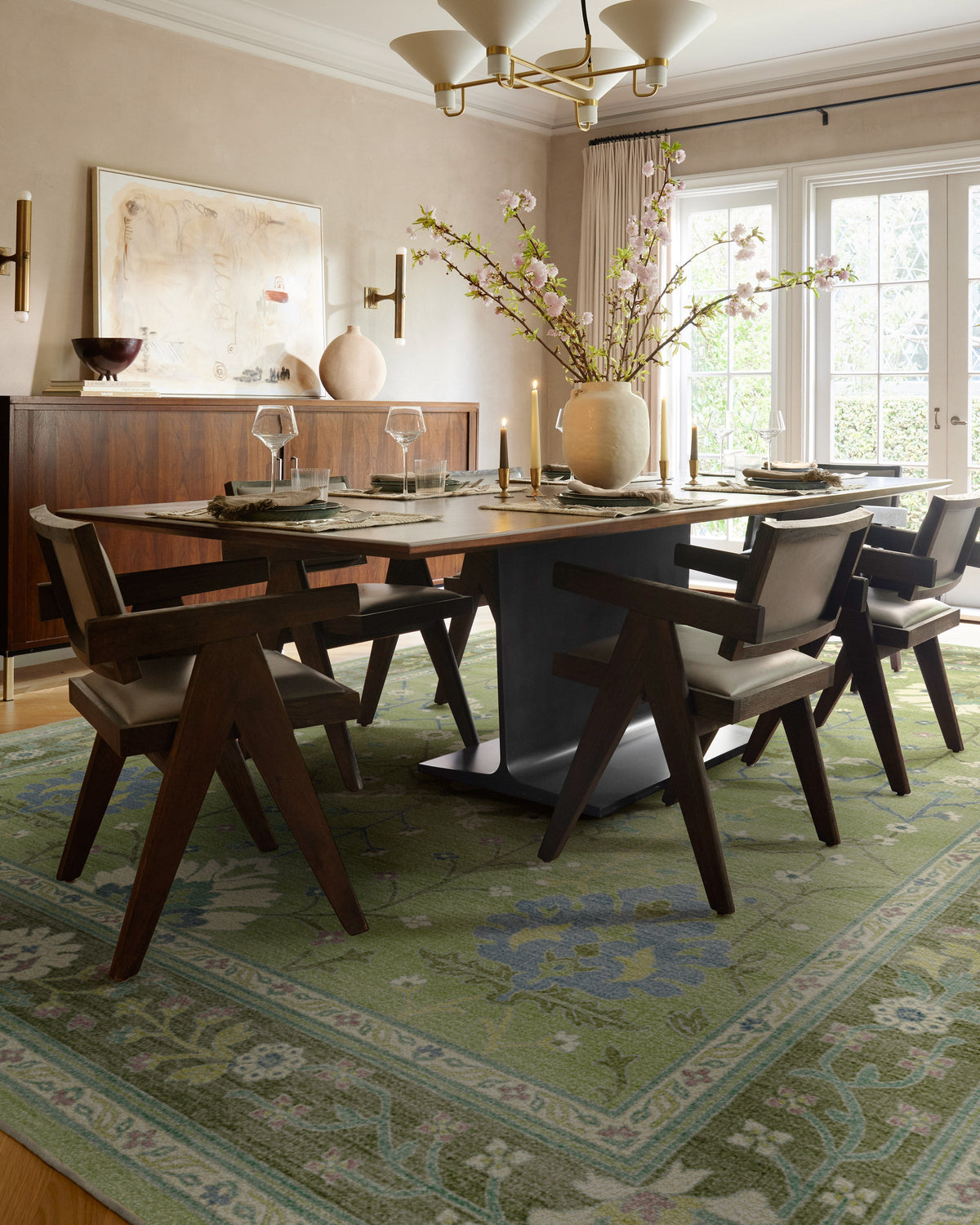 Serafina Green Flatwoven Rug
