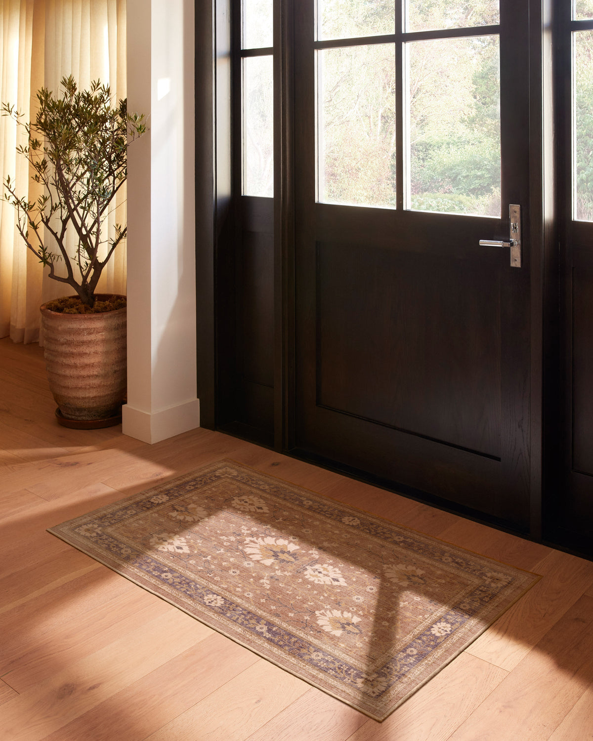 Serafina Taupe & Plum Flatwoven Rug