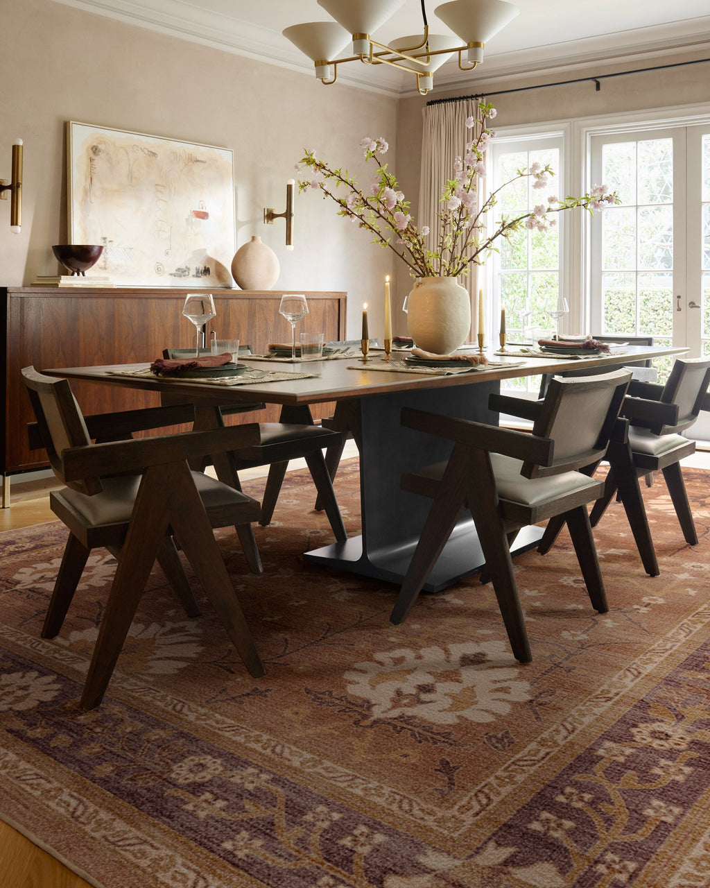 Serafina Taupe & Plum Flatwoven Rug