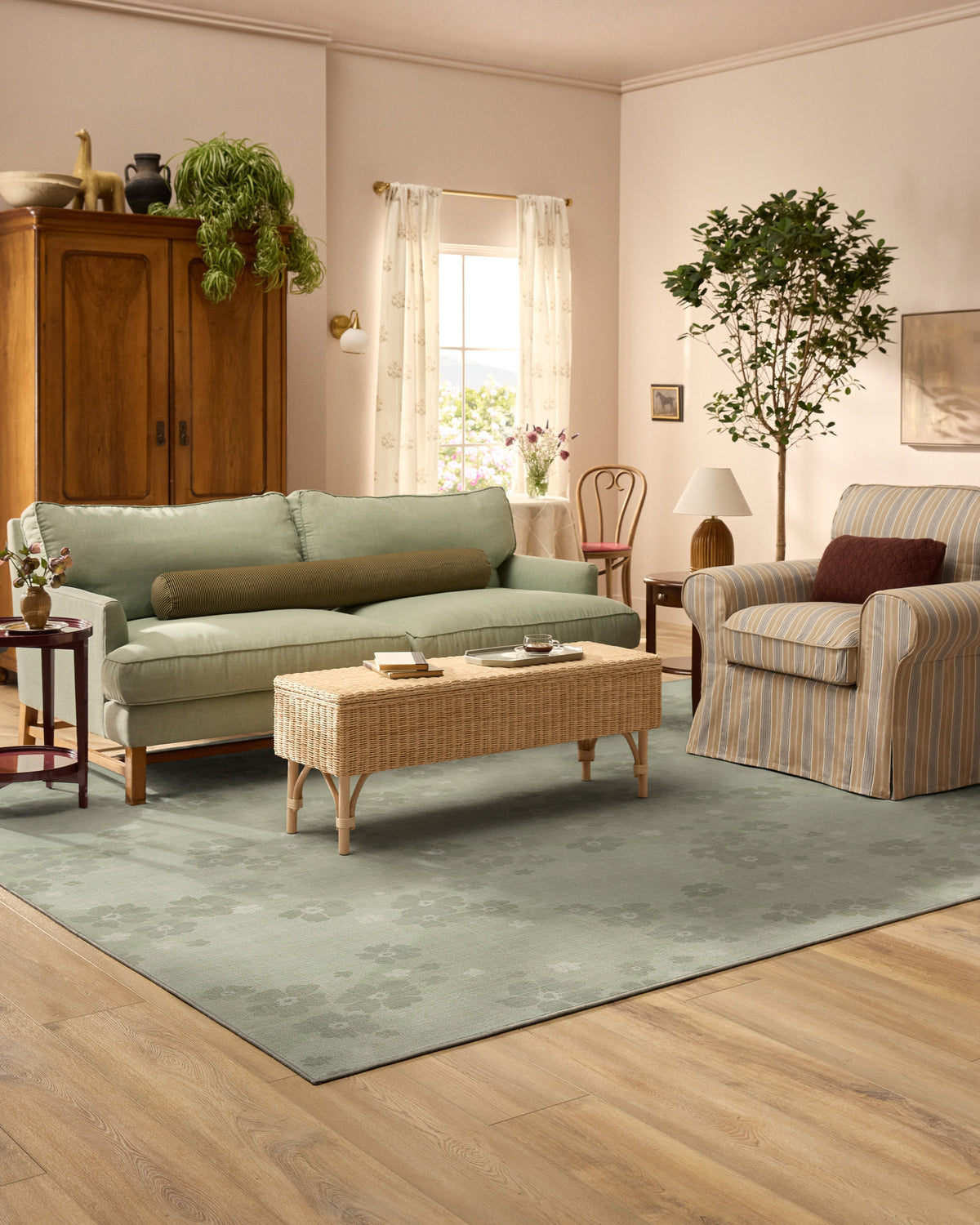 Serene Sage Green Flatwoven Rug